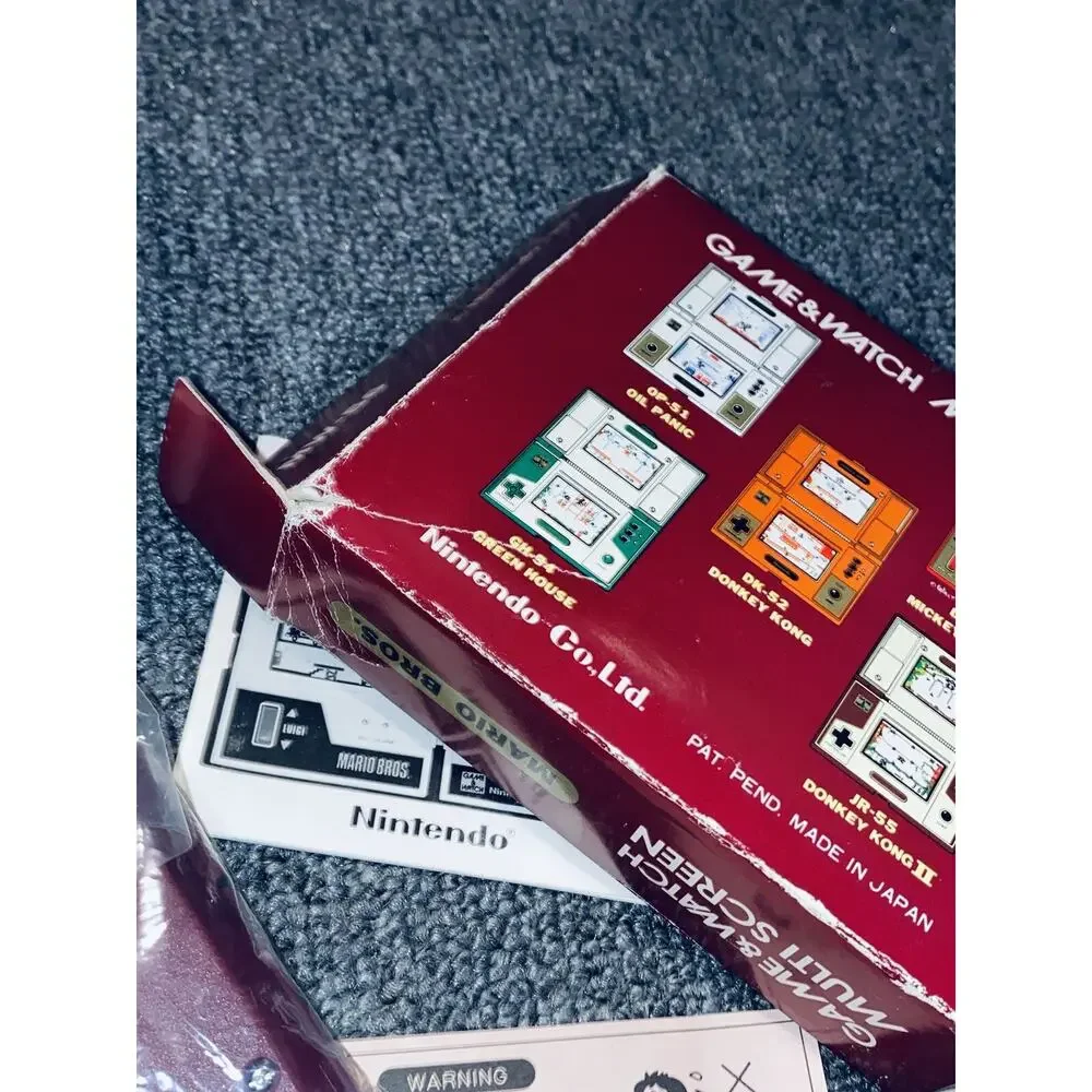 READ Vintage Nintendo Game and Watch Multi Screen Mario Bros. 1983 W/ Box & Ins